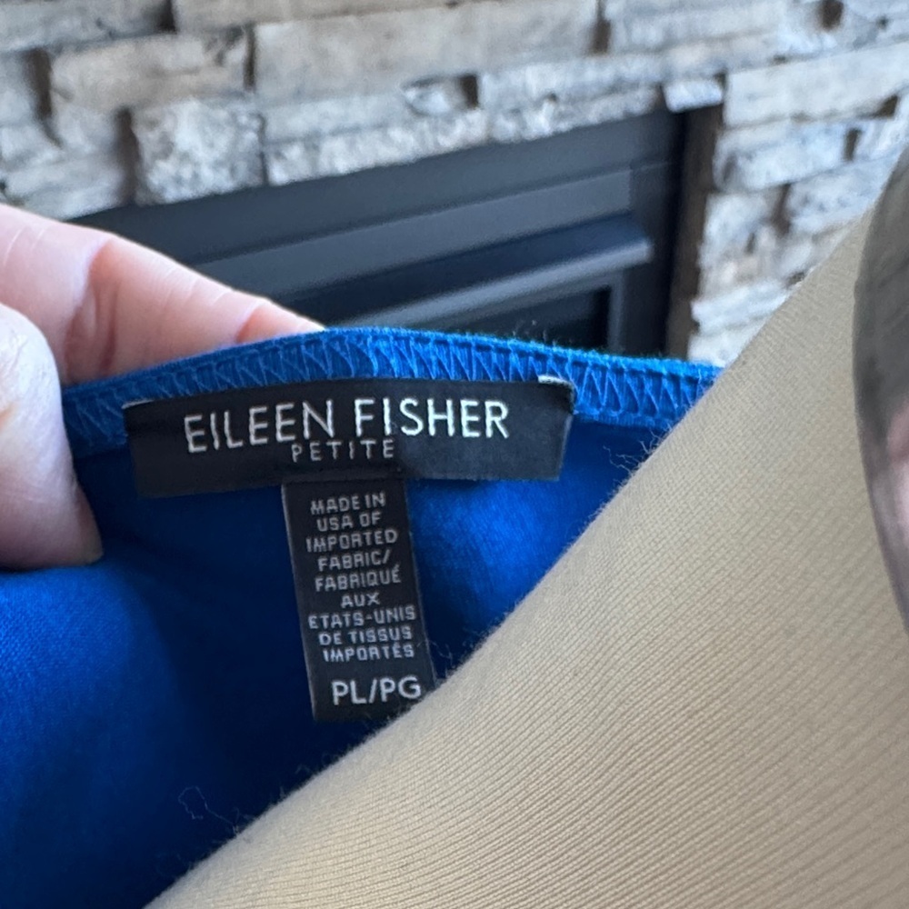 Eileen Fisher Vibrant Blue Long Sleeve Top - Picture 2 of 9